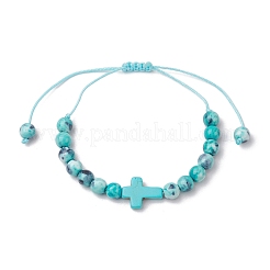 5 set di bracciali con perline intrecciate in pietre preziose sintetiche&nbsp;BJEW-JB11016