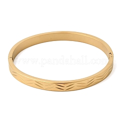 Bracelets articulés en acier inoxydable 304 gravés de chevrons&nbsp;BJEW-D408-28G