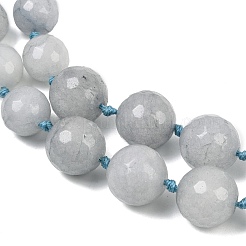 Natürliche weiße Jade perlen Stränge&nbsp;G-Z105-A01-01B