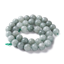 Natürliche weiße Jade Nachahmung birmanischen Jade Perlen Stränge&nbsp;G-I299-F09-10mm