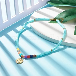 Collares hechos a mano de arcilla polimérica y hematites sintético&nbsp;NJEW-JN03788-04