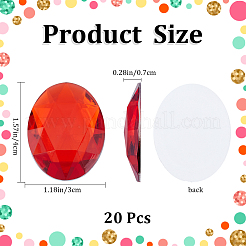 Acryl Strass Cabochons flach zurück&nbsp;DIY-GF0009-17A