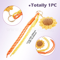 Porte-clés pendentif en polyester&nbsp;KEYC-TADJ0001-06A