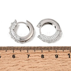 Micro ottone spianare zirconi Orecchini a cerchio&nbsp;KK-CBA8324-22P-05