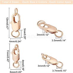 16 Stück 4 Stile Messing-Karabinerverschlüsse&nbsp;FIND-NB0002-65