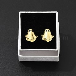 Geister-Ohrstecker aus Messing&nbsp;EJEW-B149-01G-02