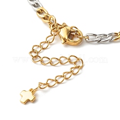 Bracciali a maglie in acciaio inossidabile 304 bicolore&nbsp;BJEW-JB06390