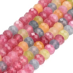 Fili di perle sfaccettate di giada bianca naturale tinta&nbsp;GG-CBAE966-01A-I