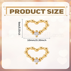 1 paire de boucles d'oreilles à tige en laiton avec strass&nbsp;EJEW-LP0003-86G