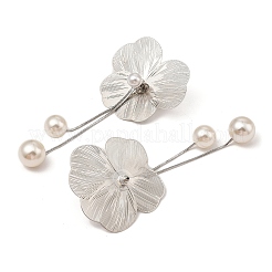 Orecchini pendenti in lega a forma di fiore&nbsp;EJEW-L096-005P