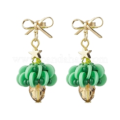 Pendientes colgantes de árbol de latón&nbsp;EJEW-MZ00511