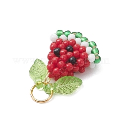 Dreieckige Wassermelonenanhänger aus Glasperlen&nbsp;PALLOY-MZ01017