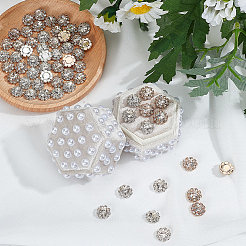 160 Stück 2 Farben Legierung Strass Cabochons&nbsp;ALRI-GO0001-05