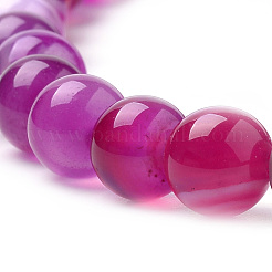Chapelets de perles en agate à rayures naturelles/agates à bandes&nbsp;X-G-S259-04G-6mm