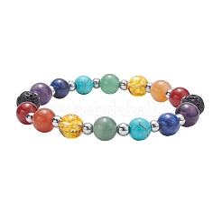 4 Stück 4-teiliges Stretch-Armbandset mit natürlichen und synthetischen gemischten Edelsteinen&nbsp;BJEW-JB09347