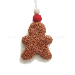 Weihnachtsthema Wollfilz Lebkuchenmann Anhänger Dekorationen&nbsp;PW-WGBEBF0-01