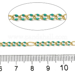 Catene a maglie ovali in ottone smaltato fatte a mano&nbsp;CHC-L053-08G-01