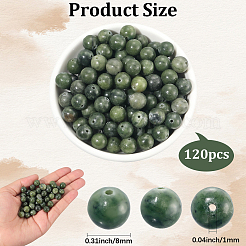 120 Stück natürliche chinesische Jade/südliche Jadeperlen&nbsp;G-PA0001-08B