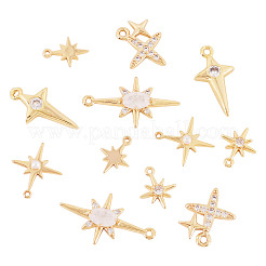 12pcs 6 estilos encantos de latón&nbsp;KK-TA0009-22
