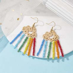 201 orecchini a forma di nuvola in acciaio inossidabile con perni in ottone&nbsp;EJEW-TA00313