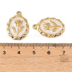 304 Edelstahl-Emaille-Anhänger&nbsp;STAS-I371-08G-02