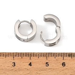 Pendientes de aro de acero inoxidable 304 con circonitas cúbicas para mujer&nbsp;SA-CBAF36C-02B-P