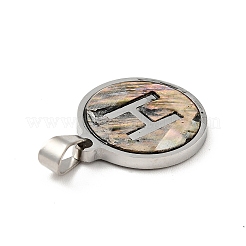 Acciaio inossidabile 304 con pendenti in conchiglia di paua&nbsp;STAS-G268-02H-P