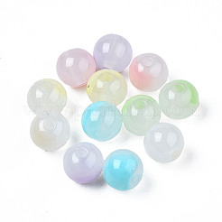 Sprühen gemalte Acrylperlen-Spitzlackiert&nbsp;MACR-N009-028