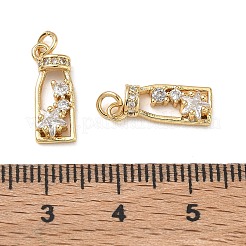 Latón micro pavimenta claro cubic zirconia encantos&nbsp;CU-CBAF0F8-06G