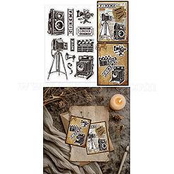 Individuelle Klarsichtstempel aus PVC-Kunststoff mit Sommermotiv&nbsp;DIY-WH0631-0518