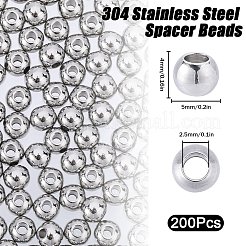 Abstandsperlen aus Edelstahl 304&nbsp;STAS-SC0006-87C