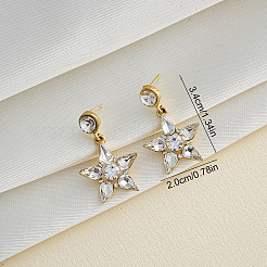 Boucles d'oreilles pendantes en alliage et strass pour femmes&nbsp;WG01128-02