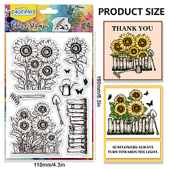 Klarsichtstempel aus PVC-Kunststoff&nbsp;DIY-WH0631-0714