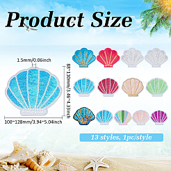 13 patch à coudre en polyester&nbsp;PATC-WH0014-124