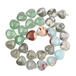 Colliers de perles en pierre shoushan synthétique à dégradé de couleurs&nbsp;G-B185-A05