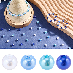 1200 pièce de perles rondes imitation plastique ABS de 4 styles&nbsp;DIY-SP0004-67