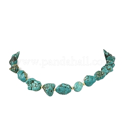 Collane di perline con pepite di magnesite naturale tinte&nbsp;NJEW-JN06435