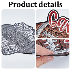 Sportmotiv-Paillettenstickerei zum Aufbügeln/Aufnähen&nbsp;PATC-GF0001-94B