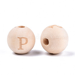 Perle europee di legno naturale non finito&nbsp;WOOD-S045-143A-01P