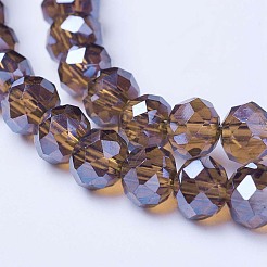 Chapelets de perles en verre électroplaqué&nbsp;EGLA-A034-T6mm-A