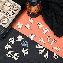 1 juego de decoraciones colgantes de madera con temática de Halloween&nbsp;WOOD-SC0001-92B