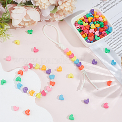 1500 pcs billes de plastique opaques en polystyrène (ps)&nbsp;KY-PA0001-08