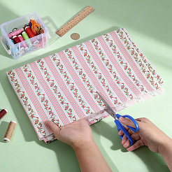 Tessuto di cotone con motivo floreale da 1 m&nbsp;DIY-PH0036-57