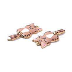 Pendentifs en émail d'alliage de placage de support d'or clair&nbsp;ENAM-G210-01LG-02