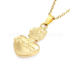 Colliers avec pendentif en acier inoxydable 304 du Sacré-Cœur&nbsp;NJEW-G083-02D-G
