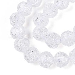 Trasparente perle di vetro crackle fili&nbsp;GLAA-N053-10mm-11