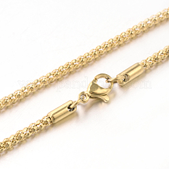 Collane a catena popcorn in acciaio inossidabile 304&nbsp;NJEW-J032-22