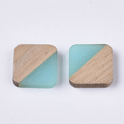 Cabochons aus Harz und Walnussholz&nbsp;RESI-S358-A-90H