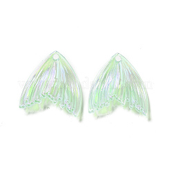 Pendenti in acrilico trasparente iridescente arcobaleno con placcatura uv&nbsp;PACR-M002-09F
