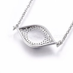 Collana con pendente in ottone con zirconia cubica&nbsp;NJEW-L146-06P